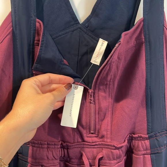 DAILY PRACTICE BY ANTHROPOLOGIE COLORBLOCK UTILITY JUMPSUIT, NWT SIZE LARGE - Picture 4 of 8